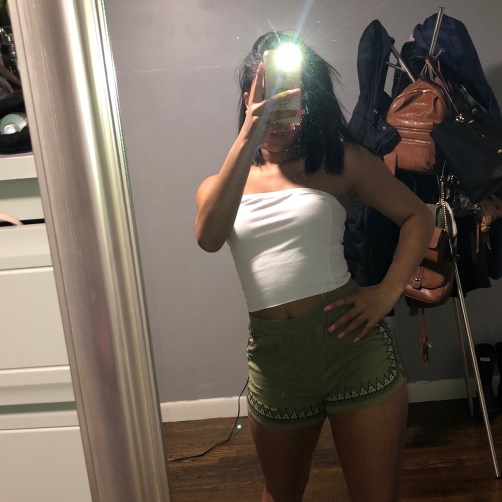 Army green shorts